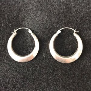 silver hoop earrings